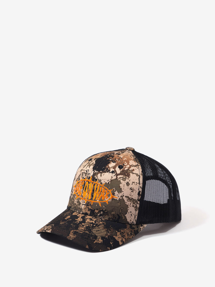 Camo Veil Trucker Cap - Orange