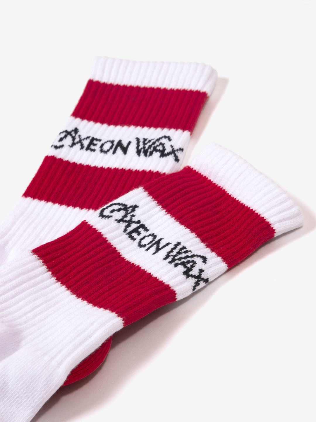 Striped Logo Socks - White/Red