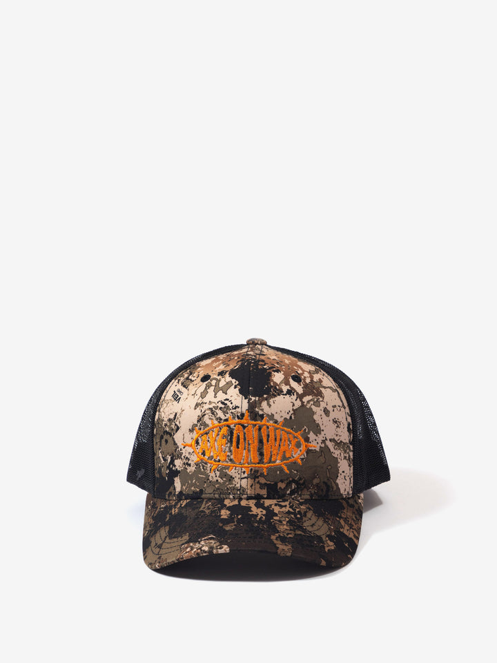 Camo Veil Trucker Cap - Orange
