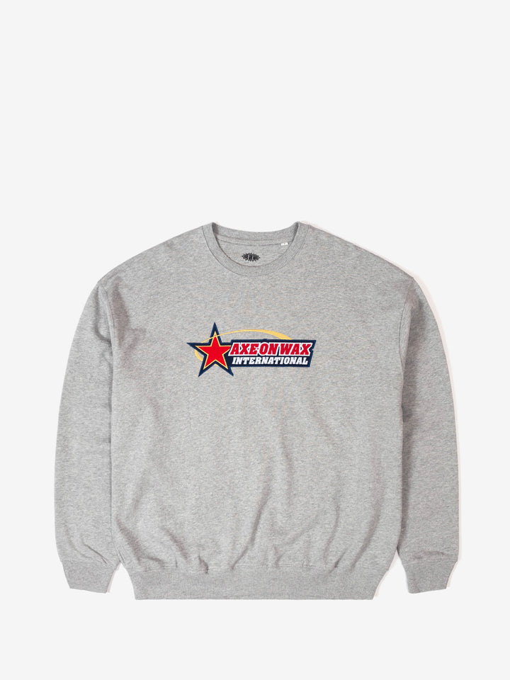 Star Embroidered Crewneck Sweatshirt - Heather Grey