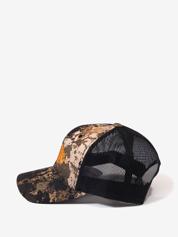 Camo Veil Trucker Cap - Orange