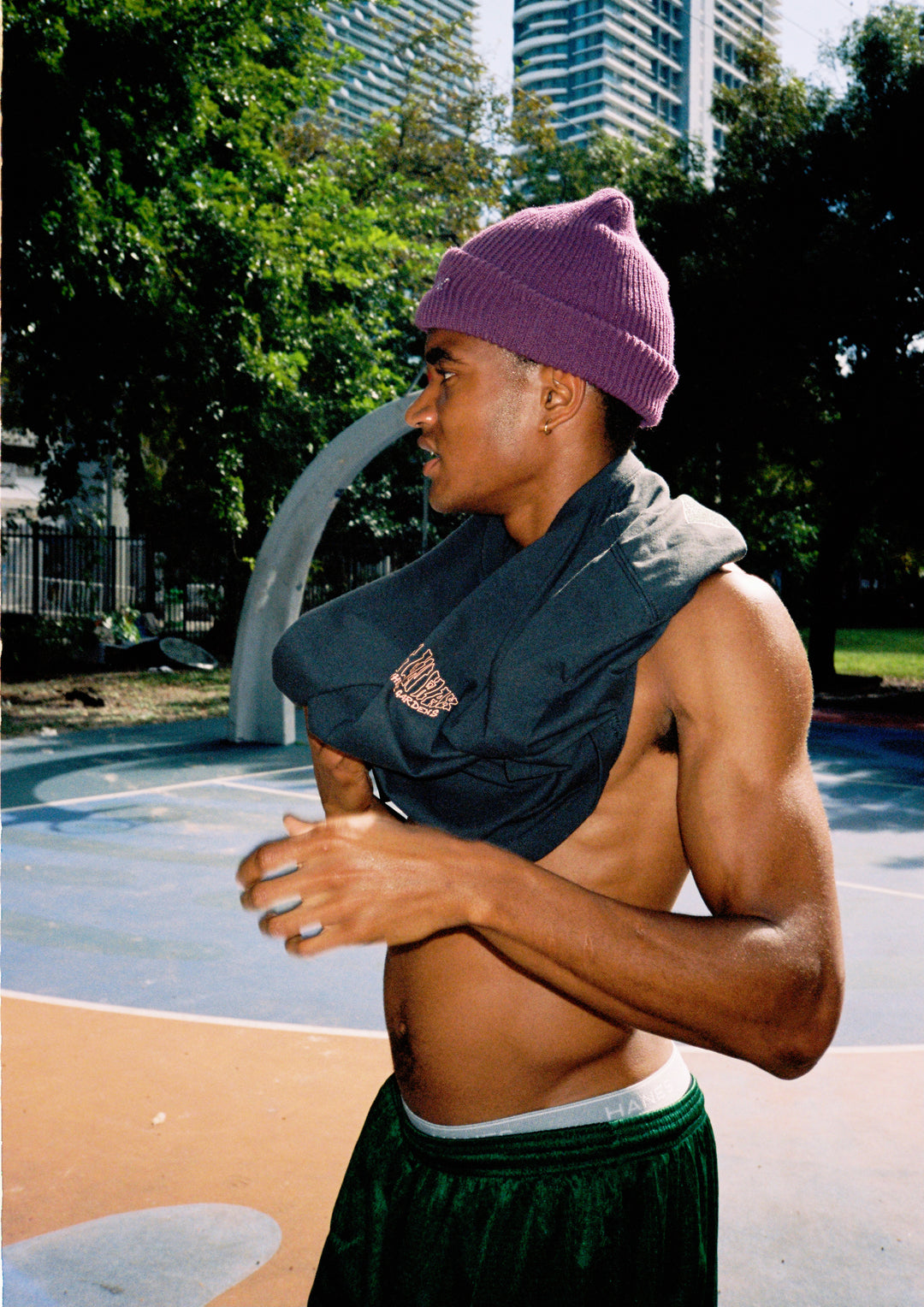 Classic Logo Wool Beanie (Purple)