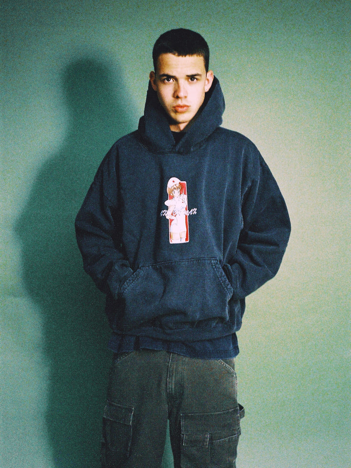 Nurse Vintage Black Hoodie