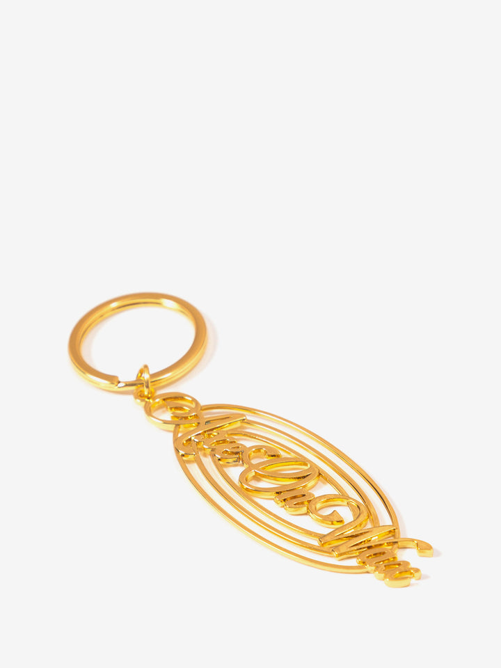 Metal Outline Keychain - Gold