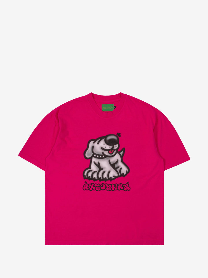 Spray Paint Dawg T Shirt - Fuxia