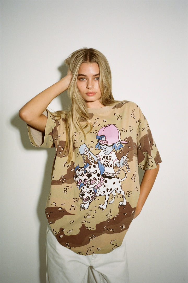 Three Heads No Brains Tee (Desert Camo)