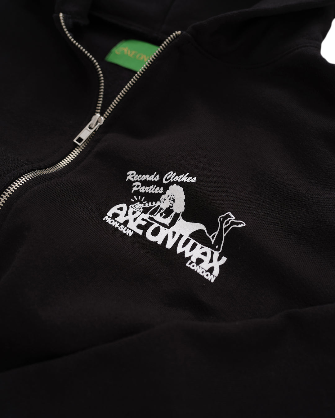 Pin-Up Heavy Fleece Zip Up Hoodie (Black)