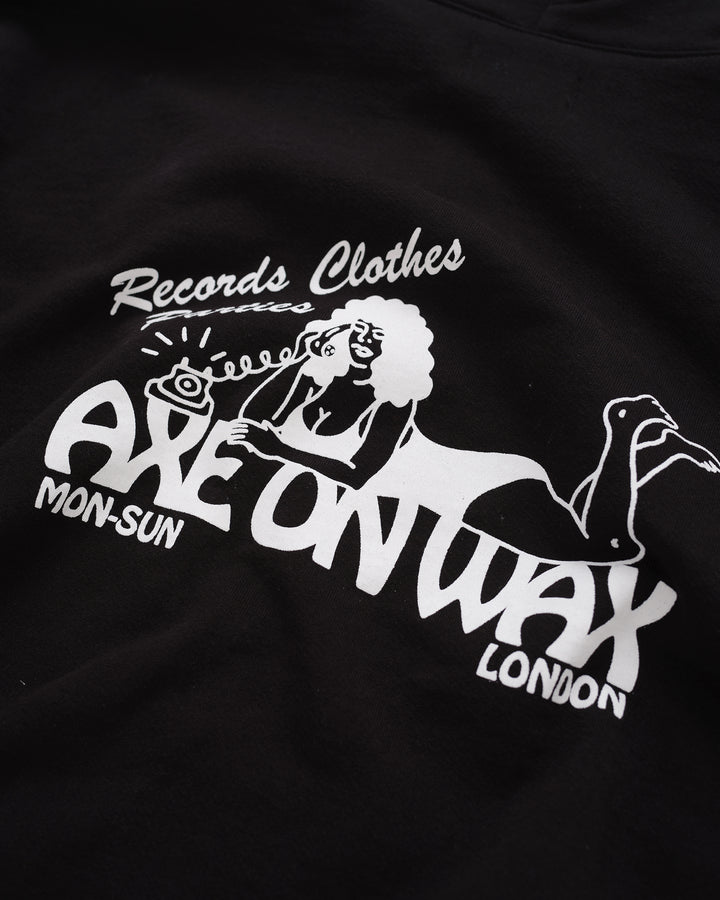 Pin-Up Heavy Fleece Zip Up Hoodie (Black)